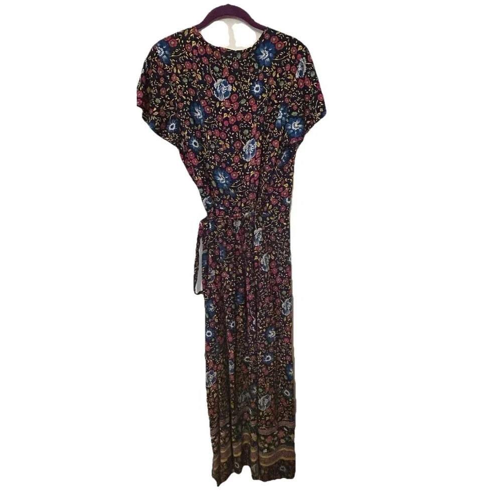 Boho Floral Side Wrap Maxi. Size L - Picture 3 of 6
